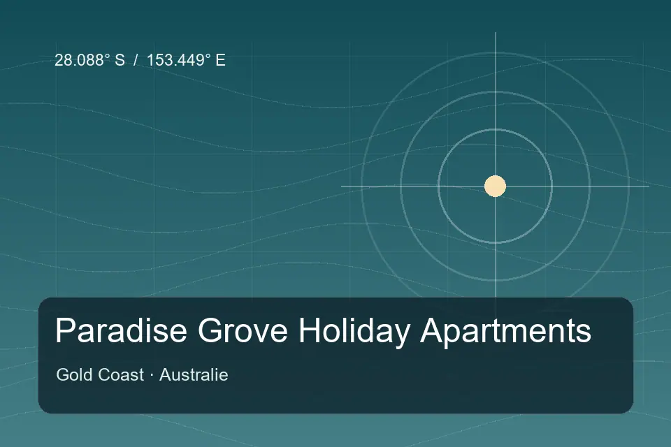 Riferimento geografico illustrato di Paradise Grove Holiday Apartments a Gold Coast