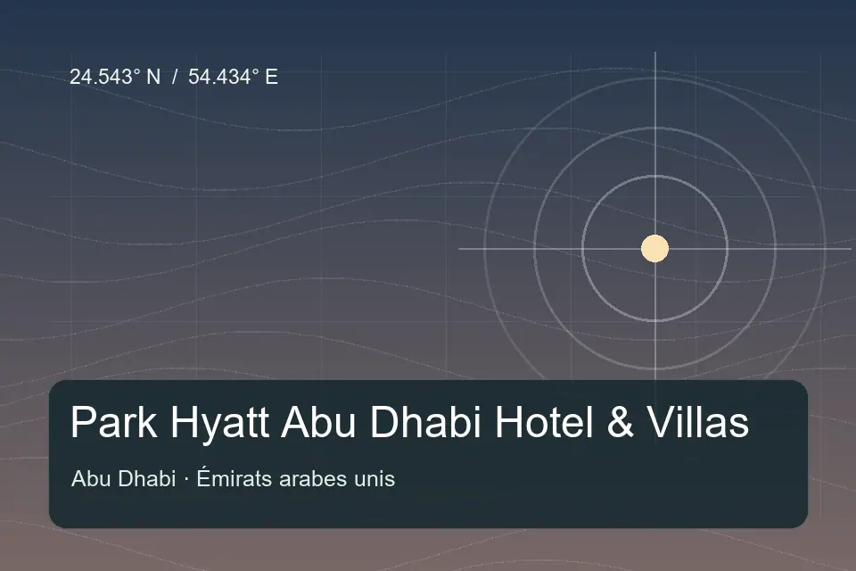Illustrated geographic marker for Park Hyatt Abu Dhabi Hotel & Villas in Abu Dhabi