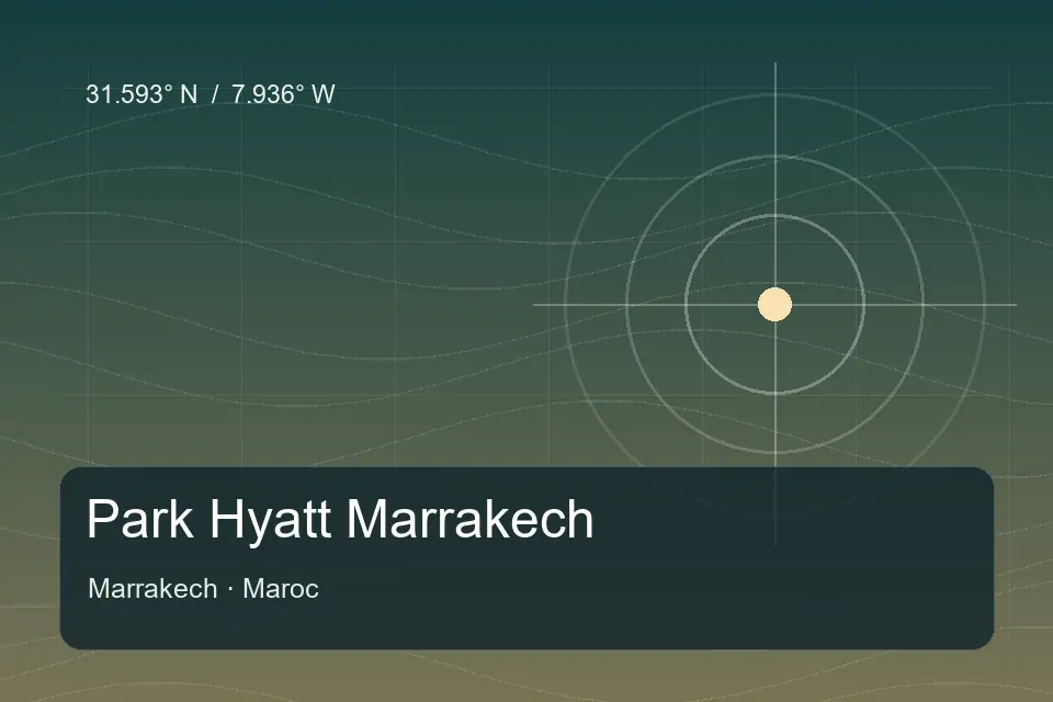 Referencia geográfica ilustrada de Park Hyatt Marrakech en Marrakech