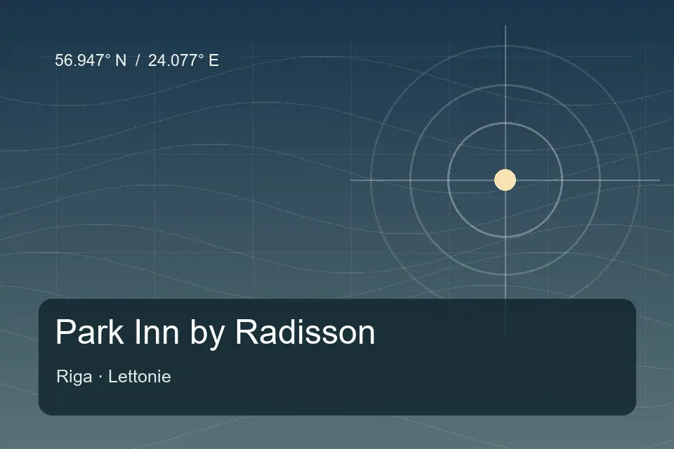 Referencia geográfica ilustrada de Park Inn by Radisson en Riga