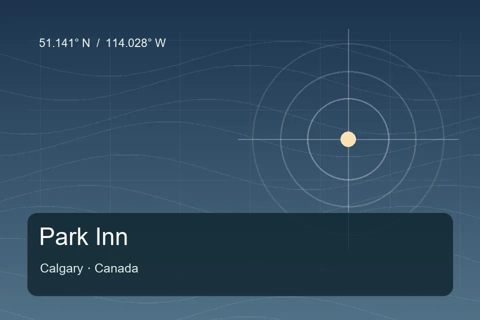 Referência geográfica ilustrada de Park Inn em Calgary