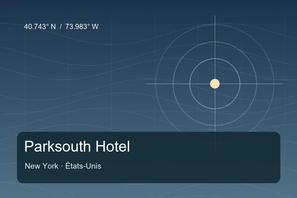 Illustrierter geografischer Orientierungspunkt für Parksouth Hotel in New York