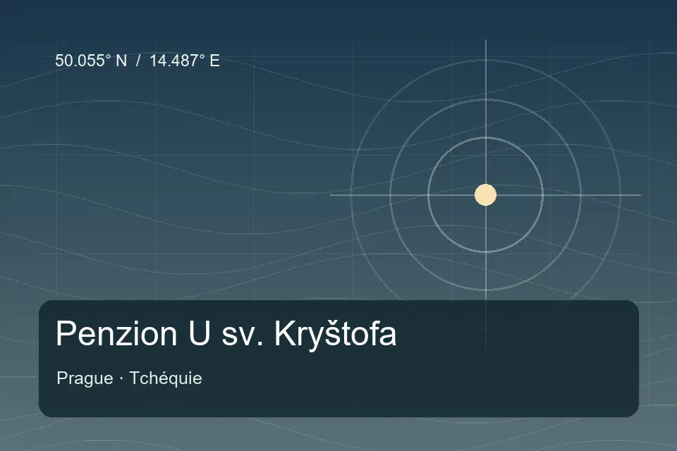 Repère géographique illustré de Penzion U sv. Kryštofa à Prague