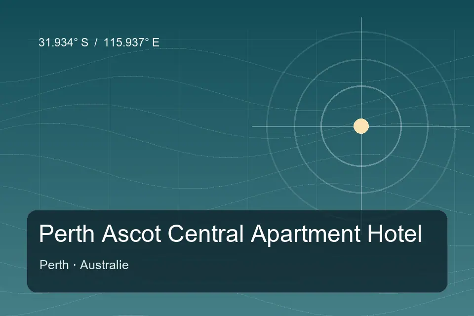 Referencia geográfica ilustrada de Perth Ascot Central Apartment Hotel en Perth