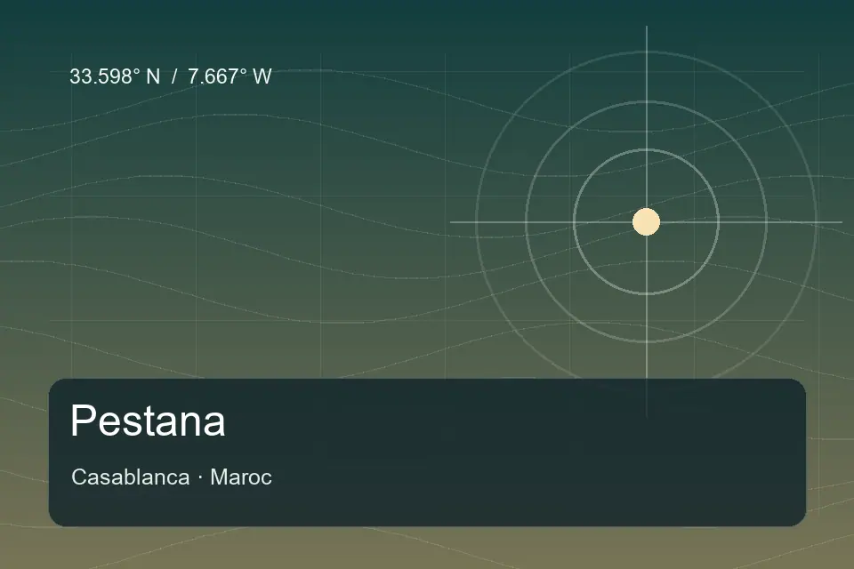 Riferimento geografico illustrato di Pestana a Casablanca