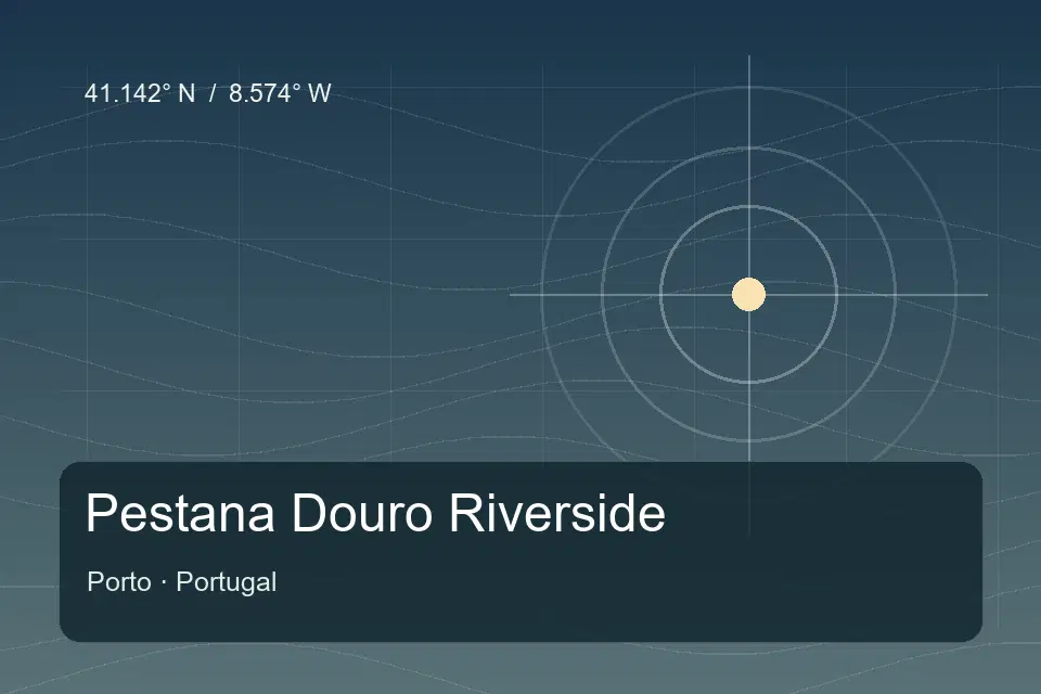 Referência geográfica ilustrada de Pestana Douro Riverside em Porto