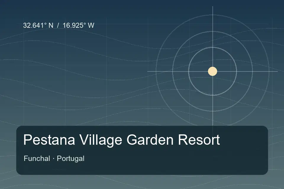 Illustrierter geografischer Orientierungspunkt für Pestana Village Garden Resort in Funchal