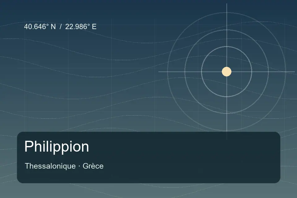Riferimento geografico illustrato di Philippion a Thessalonique