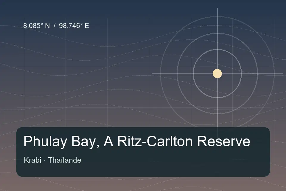 Illustrierter geografischer Orientierungspunkt für Phulay Bay, A Ritz-Carlton Reserve in Krabi