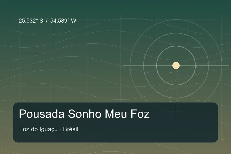 Illustrated geographic marker for Pousada Sonho Meu Foz in Foz do Iguaçu