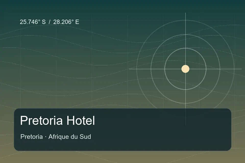Illustrated geographic marker for Pretoria Hotel in Pretoria