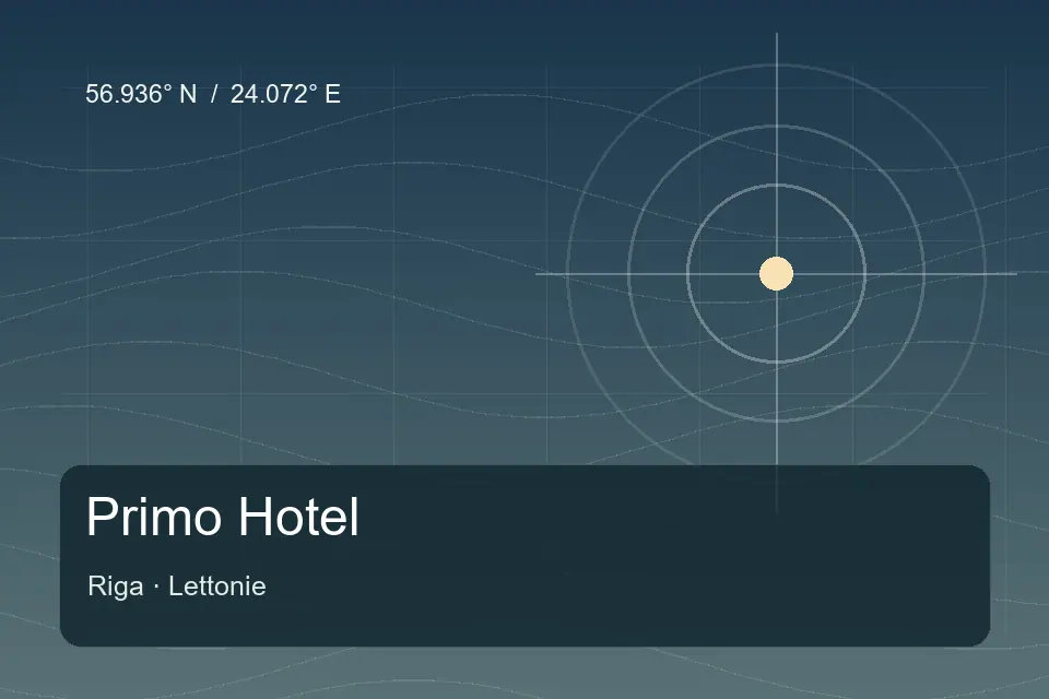 Referencia geográfica ilustrada de Primo Hotel en Riga
