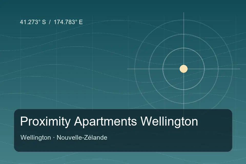 Illustrierter geografischer Orientierungspunkt für Proximity Apartments Wellington in Wellington