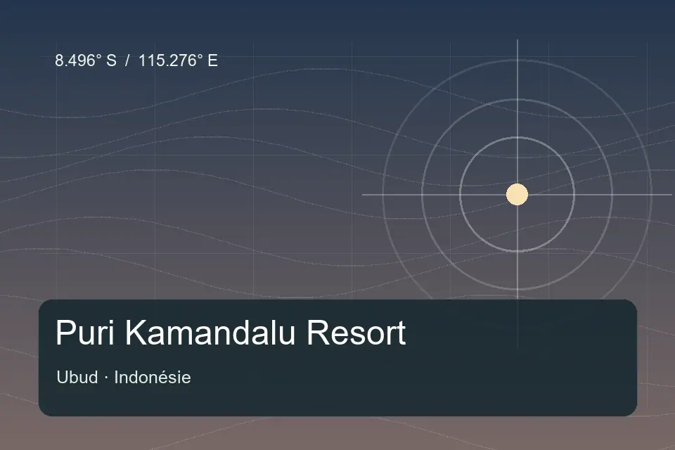 Illustrierter geografischer Orientierungspunkt für Puri Kamandalu Resort in Ubud