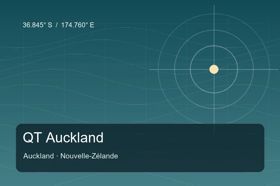Referência geográfica ilustrada de QT Auckland em Auckland