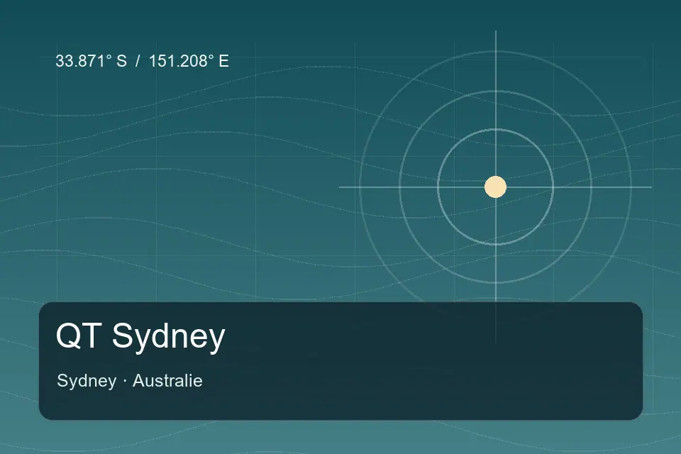 Referência geográfica ilustrada de QT Sydney em Sydney