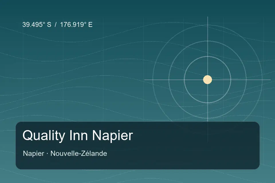 Illustrated geographic marker for Quality Inn Napier in Napier