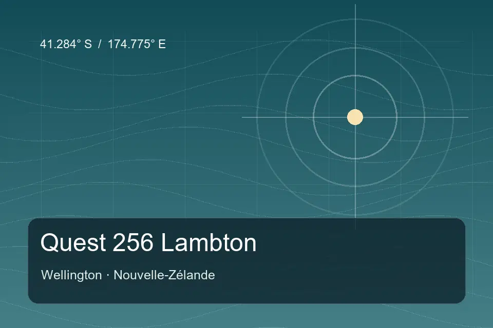 Illustrierter geografischer Orientierungspunkt für Quest 256 Lambton in Wellington