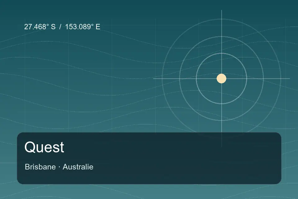Illustrierter geografischer Orientierungspunkt für Quest in Brisbane