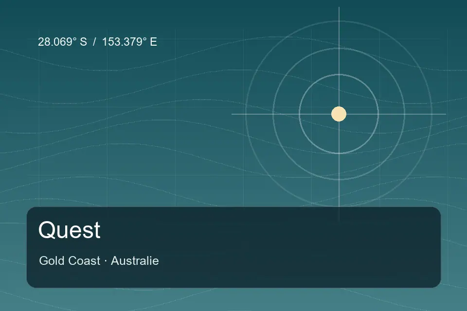 Riferimento geografico illustrato di Quest a Gold Coast
