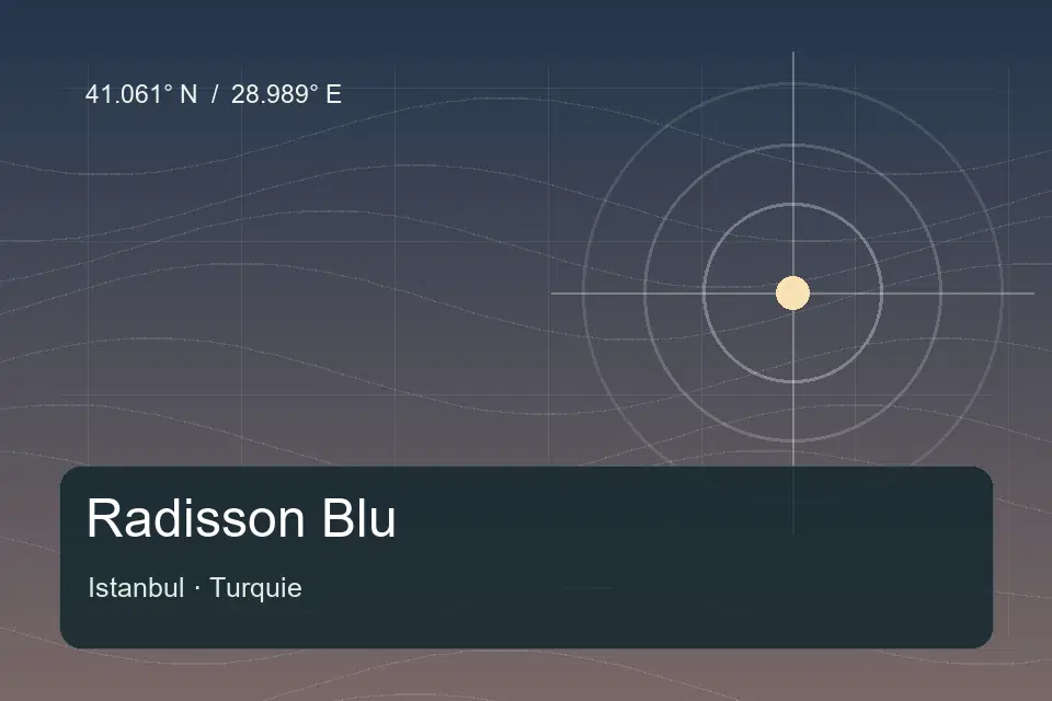 Illustrierter geografischer Orientierungspunkt für Radisson Blu in Istanbul