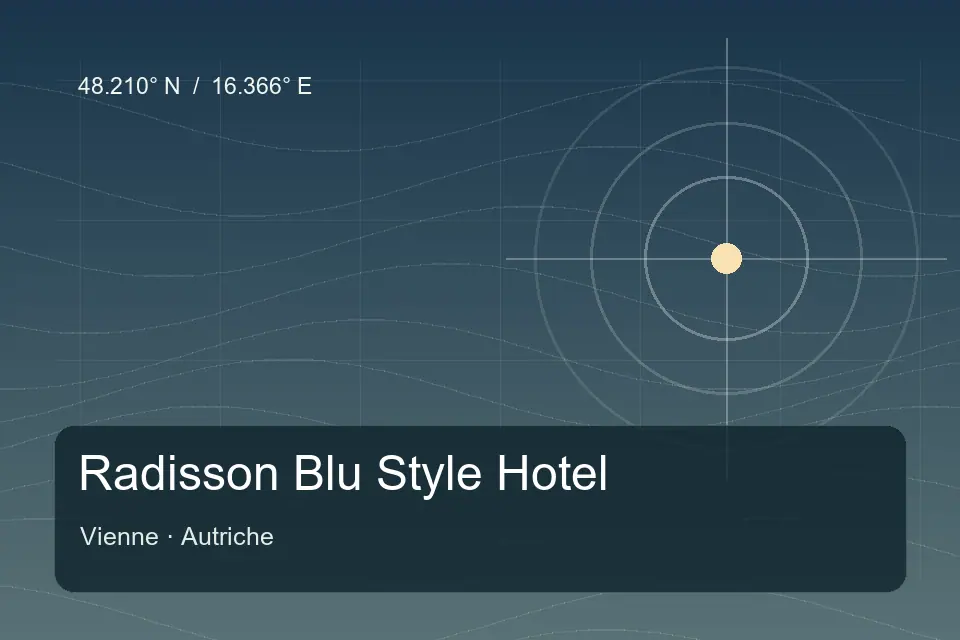 Illustrierter geografischer Orientierungspunkt für Radisson Blu Style Hotel in Vienne