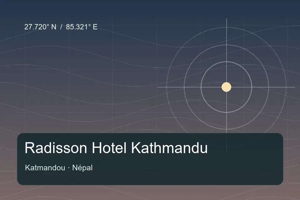 Referencia geográfica ilustrada de Radisson Hotel Kathmandu en Katmandou