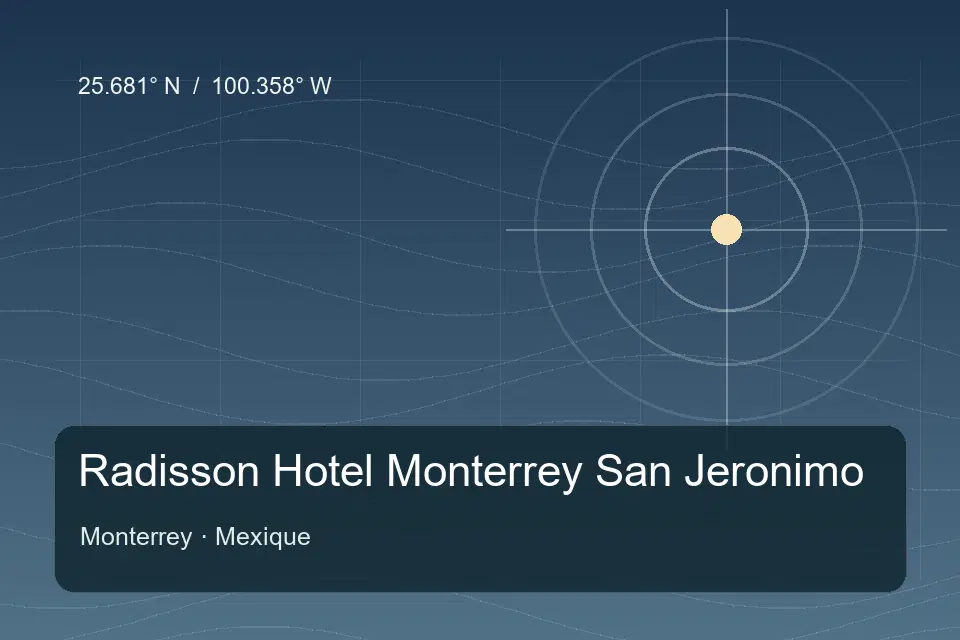 Repère géographique illustré de Radisson Hotel Monterrey San Jeronimo à Monterrey