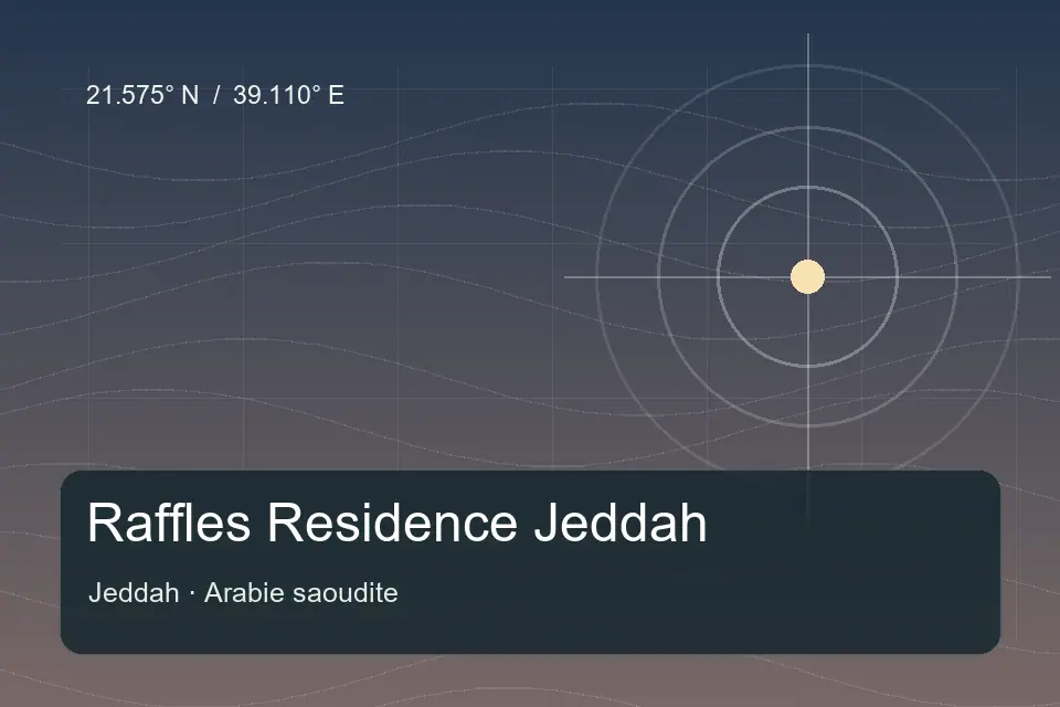 Illustrierter geografischer Orientierungspunkt für Raffles Residence Jeddah in Jeddah