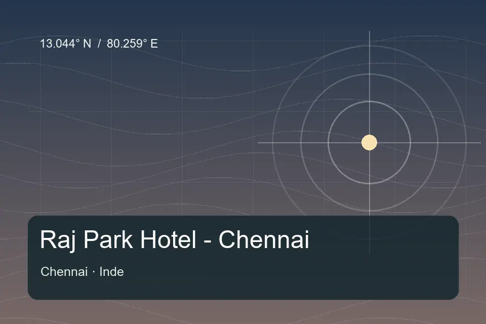 Referencia geográfica ilustrada de Raj Park Hotel - Chennai en Chennai