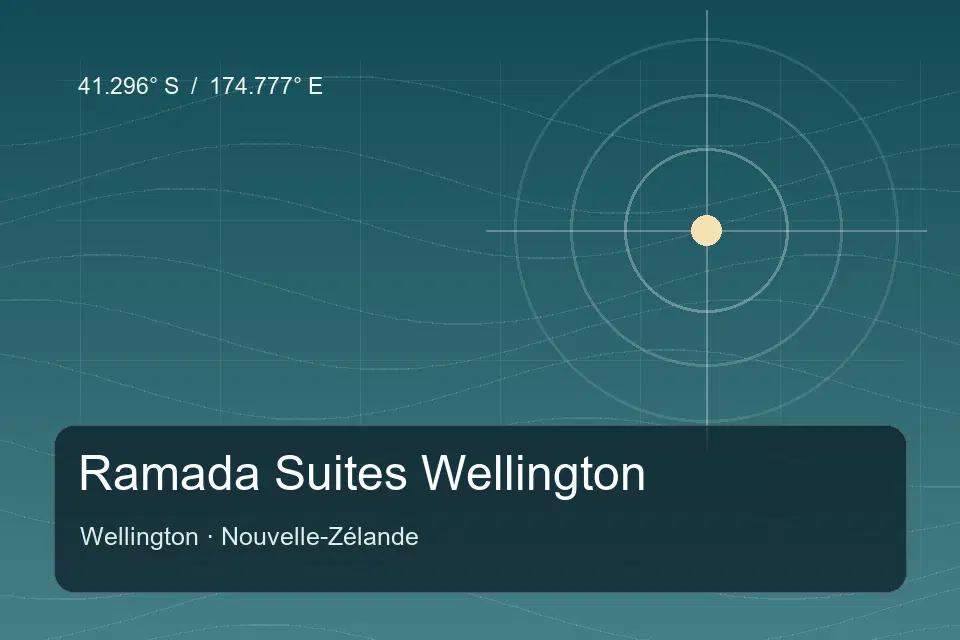 Illustrierter geografischer Orientierungspunkt für Ramada Suites Wellington in Wellington
