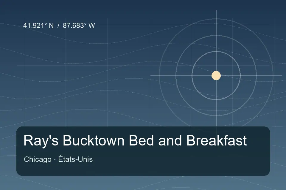 Riferimento geografico illustrato di Ray's Bucktown Bed and Breakfast a Chicago