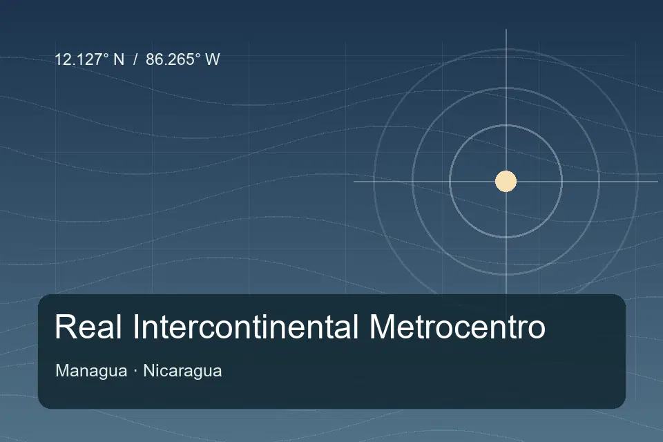 Referência geográfica ilustrada de Real Intercontinental Metrocentro em Managua
