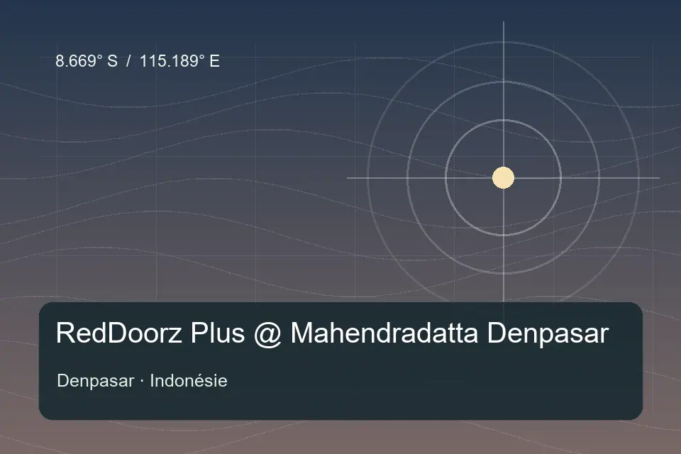 Illustrated geographic marker for RedDoorz Plus @ Mahendradatta Denpasar in Denpasar