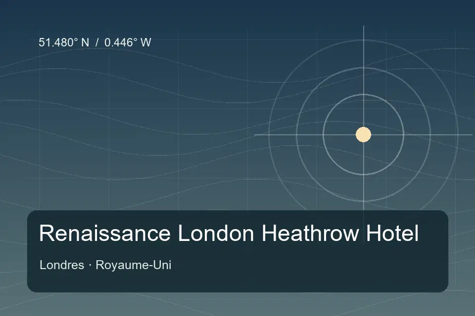 Illustrated geographic marker for Renaissance London Heathrow Hotel in London