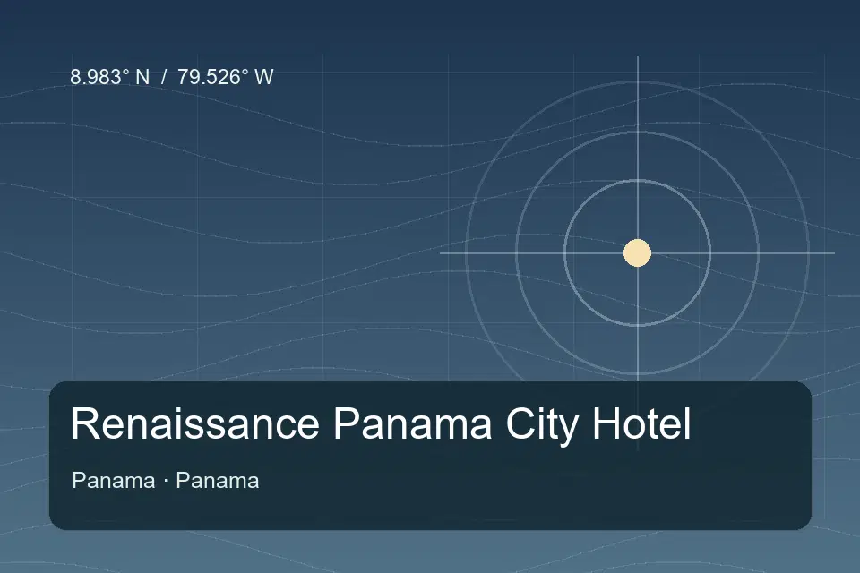 Referência geográfica ilustrada de Renaissance Panama City Hotel em Panama