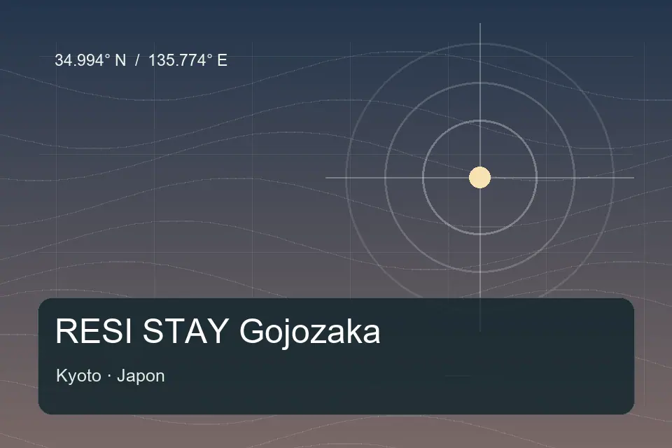 Referência geográfica ilustrada de RESI STAY Gojozaka em Kyoto