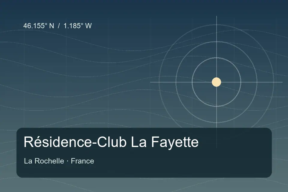 Riferimento geografico illustrato di Résidence-Club La Fayette a La Rochelle