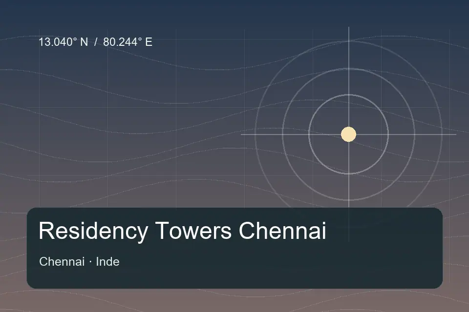 Referencia geográfica ilustrada de Residency Towers Chennai en Chennai