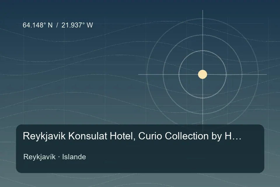 Illustrierter geografischer Orientierungspunkt für Reykjavik Konsulat Hotel, Curio Collection by Hilton in Reykjavík