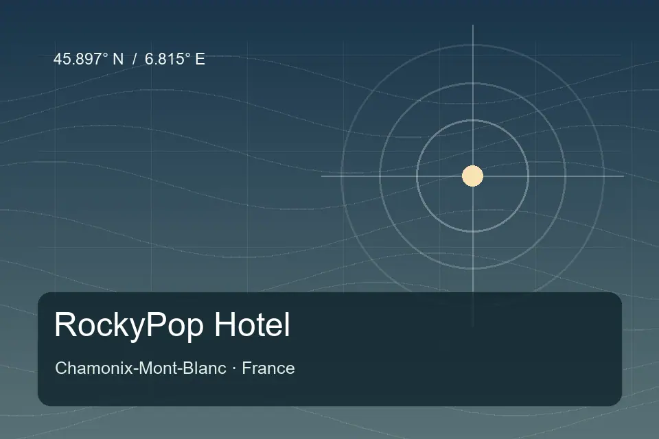 Riferimento geografico illustrato di RockyPop Hotel a Chamonix-Mont-Blanc