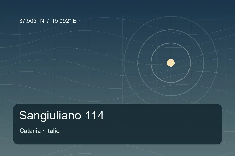 Riferimento geografico illustrato di Sangiuliano 114 a Catania