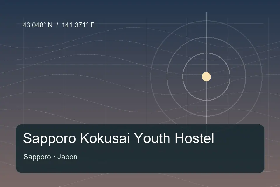 Repère géographique illustré de Sapporo Kokusai Youth Hostel à Sapporo