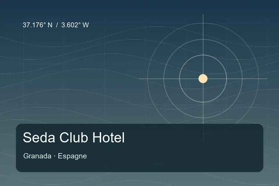 Illustrierter geografischer Orientierungspunkt für Seda Club Hotel in Granada