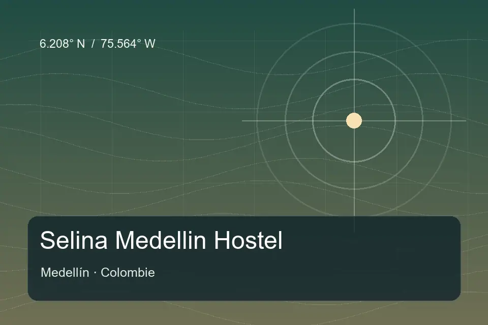 Referência geográfica ilustrada de Selina Medellin Hostel em Medellín