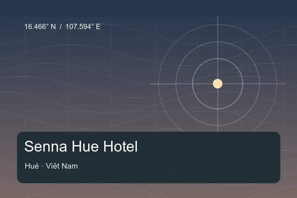 Referência geográfica ilustrada de Senna Hue Hotel em Hué