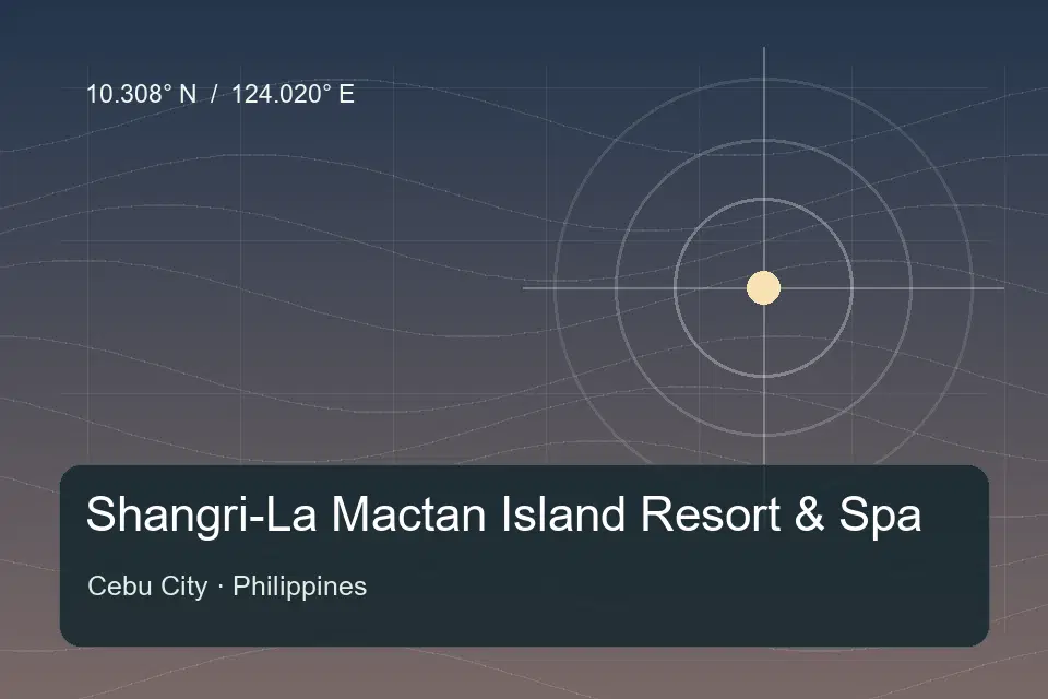Illustrierter geografischer Orientierungspunkt für Shangri-La Mactan Island Resort & Spa in Cebu City