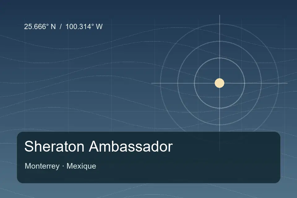 Repère géographique illustré de Sheraton Ambassador à Monterrey