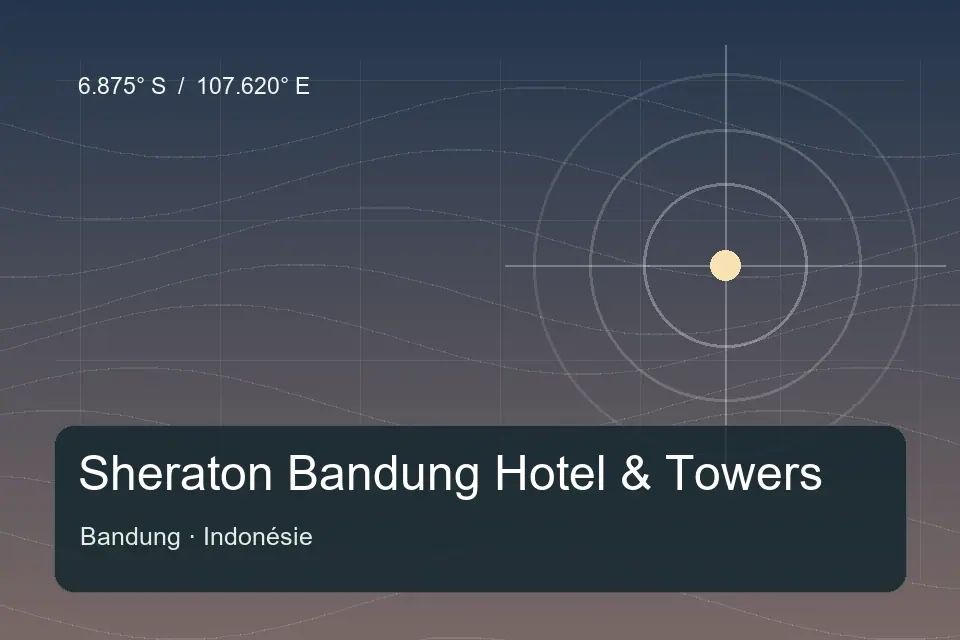 Illustrierter geografischer Orientierungspunkt für Sheraton Bandung Hotel & Towers in Bandung