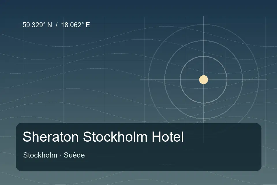Riferimento geografico illustrato di Sheraton Stockholm Hotel a Stockholm